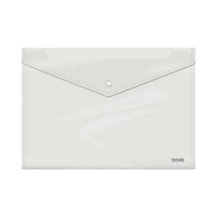 Busta Dohe con chiusura a clip - Formato Folio Plus orizzontale - Polipropilene trasparente 150 micron - Colore trasparente