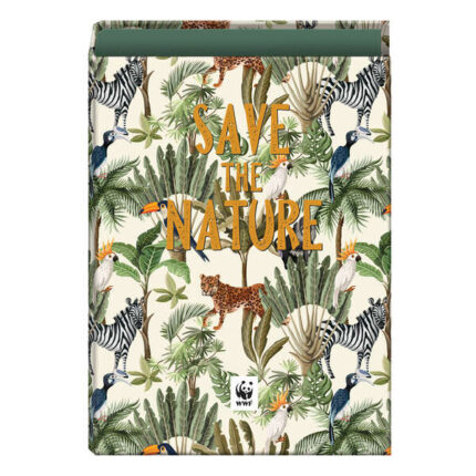 Dohe WWF Save the Nature Cartellina a 4 anelli formato Folio - Copertina in cartoncino rivestito - Anelli nichelati da 40 mm