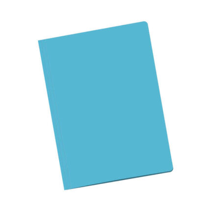 Dohe Confezione da 50 cartelline in cartoncino 180 g - Formato Folio - Fessura per fastener - Colore azzurro
