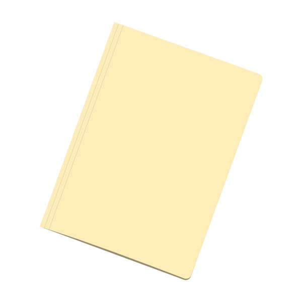 Dohe Confezione da 50 cartelline in cartoncino - Formato Folio - Fessura per fastener - Colore giallo chiaro