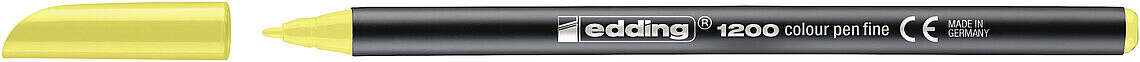 Pennarello Edding 1200 - Punta tonda - Tratto 1 mm - Inchiostro a base d'acqua - Colore giallo neon