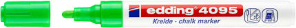 Edding 4095 Pennarello a gesso liquido - Punta tonda - Tratto tra 2 e 3 mm - Odore neutro  - Colore verde chiaro