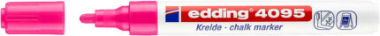Edding 4095 Pennarello a gesso liquido - Punta tonda - Tratto tra 2 e 3 mm - Odore neutro  - Colore rosa neon