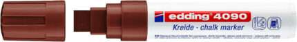 Edding 4090 Pennarello a gesso liquido - Punta smussata - Tratto da 4 a 15 mm - Odore neutro - Colore marrone