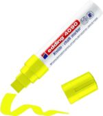 Edding 4090 Pennarello a gesso liquido - Punta smussata - Tratto da 4 a 15 mm - Odore neutro - Colore giallo neon - immagine 2