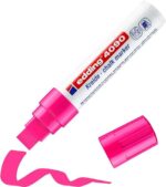 Edding 4090 Pennarello a gesso liquido - Punta smussata - Tratto da 4 a 15 mm - Odore neutro - Colore rosa neon - immagine 2
