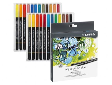 Lyra Aqua Brush Duo Pack 24 pennarelli a doppia punta - Punta a pennello 4 mm