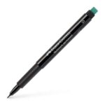 Faber-Castell Multimark Pennarello permanente - Larghezza tratto 0,4 mm - Gomma integrata - Resistente alla luce e all'acqua - Colore nero - immagine 3