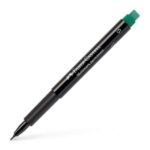 Faber-Castell Multimark Pennarello permanente - Larghezza tratto 0,4 mm - Gomma integrata - Resistente alla luce e all'acqua - Colore verde - immagine 3