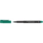 Faber-Castell Multimark Pennarello permanente - Larghezza tratto 1 mm - Gomma integrata - Resistente alla luce e all'acqua - Colore verde - immagine 2
