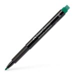 Faber-Castell Multimark Pennarello permanente - Larghezza tratto 1 mm - Gomma integrata - Resistente alla luce e all'acqua - Colore verde - immagine 3