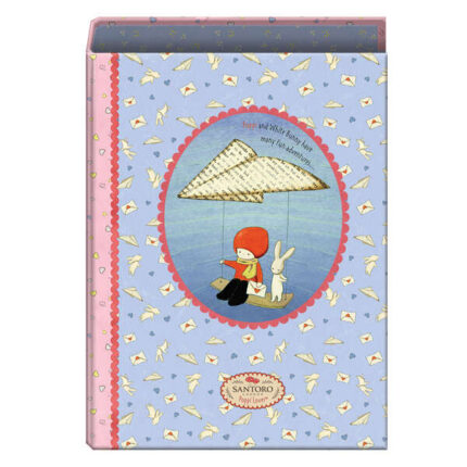Dohe Santoro Poppi Loves Messenger Raccoglitore a 4 anelli formato Folio - Copertina in cartone rivestito - Anelli nichelati da 40 mm