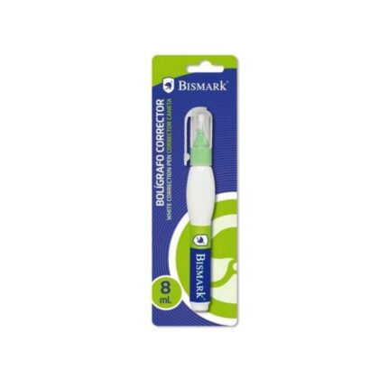 Bismark Penna Correttrice 8 ml - Punta Metallica Sottile - Alta Precisione - Design Ergonomico