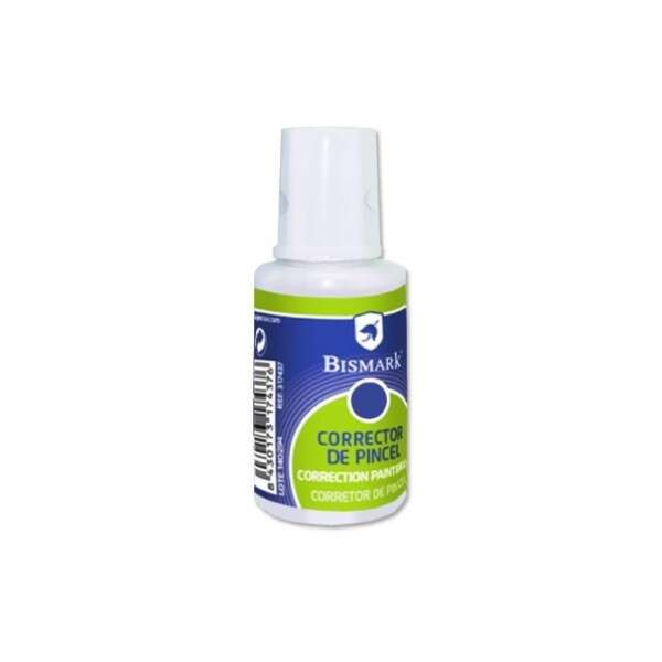 Bismark Correttore liquido 16 ml - Asciugatura rapida - Applicatore a pennello - Formato compatto