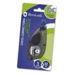 Nastro correttore Bismark 5 mm x 12 m - Applicazione laterale - Corpo trasparente - Forma ergonomica - immagine 2