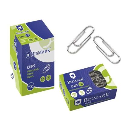 Bismark Confezione da 100 graffette n. 2 da 32 mm - Nichelate
