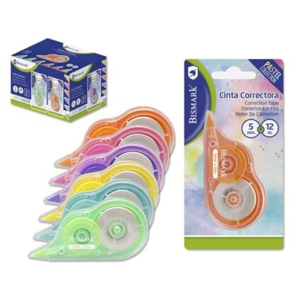 Bismark Nastro correttore 5 mm x 12 m - Colori pastello assortiti