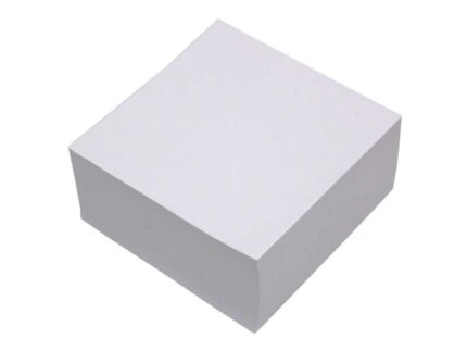 Ingraf Blocco incollato da 500 foglietti 100x100 mm - Non adesivi - Colore bianco