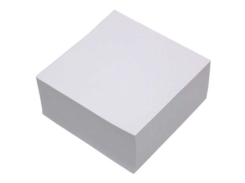 Ingraf Blocco incollato da 500 foglietti 100x100 mm - Non adesivi - Colore bianco
