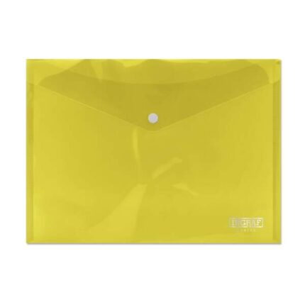 Busta porta documenti A4 Ingraf - Chiusura a clip - Polipropilene trasparente - Colore giallo