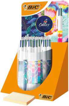 Bic 4 Colours Decor Espositore da 30 penne a sfera retrattili - Punta media da 1