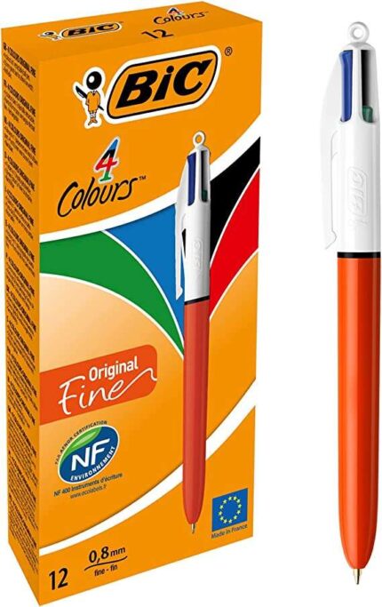 Bic 4 Colours Original Fine Penna a sfera retrattile - Punta da 0