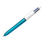 4 mm - Inchiostro a base di olio - Corpo blu metallizzato/bianco - 4 colori