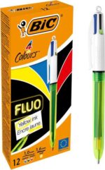 Bic 4 Colours Fluo Penna a sfera retrattile - Punta media da 1