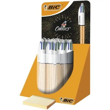 Bic 4 Colours Frozen Espositore da 30 penne a sfera retrattili - Punta media da 1