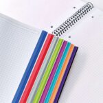 Miquel Rius Notebook8 Quaderno a spirale formato A4 - 200 fogli da 70 g microperforati con 4 fori - Copertina in polipropilene - Griglia 5x5 - Colore blu - immagine 2
