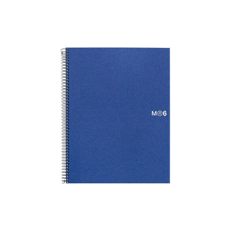 Miquel Rius Notebook6 Quaderno a spirale formato A5 - 150 fogli da 70 g microperforati con 2 fori - Copertina in polipropilene - Griglia 5x5 - Colore blu Miquel Rius Notebook6 Quaderno a spirale formato A5 - 150 fogli da 70 g microperforati con 2 fori - Copertina in polipropilene - Griglia 5x5 - Colore blu