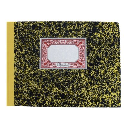 Miquel Rius Quaderno Cartone Conti Correnti Formato 4° orizzontale 100 fogli - Copertina in cartone accoppiato - Dorso in tela incollata - Colore rosso marmorizzato