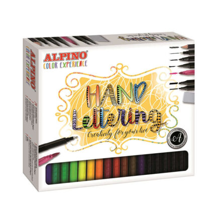 Alpino Color Experience Pack da 24 pennarelli per hand lettering + 1 pennarello con punta super pennello