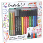 Alpino Color Experience Kit Creativo con 10 pennarelli a punta fine - 5 pennarelli glitter - 3 pennarelli speciali per calligrafia - 2 pennarelli pastello - Colori assortiti