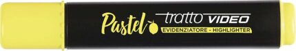 Tratto Video Pastello Pennarello fluorescente - Punta smussata - Inchiostro a base d'acqua - Asciugatura rapida - Colore giallo limone