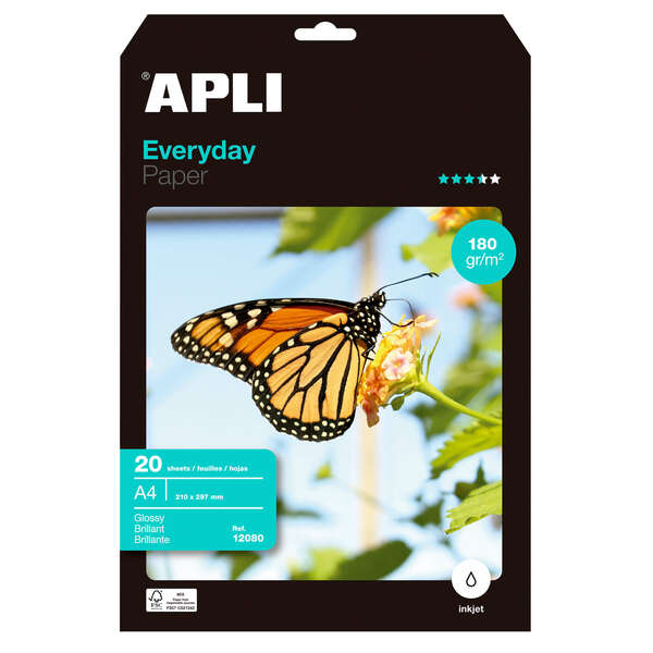 Apli Carta fotografica Everyday A4 180 g 20 fogli