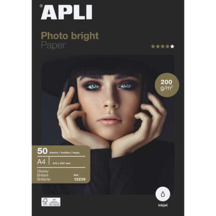 Apli Carta fotografica Photobright A4 200 g 50 fogli