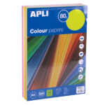 Apli Carta Colorata Assortita Fluorescente A4 500 Fogli