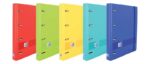 Oxford Europeanbinder Live & Go Raccoglitore a 4 anelli formato A4+ con ricambio a quadretti 5x5 mm e 4 fori - Copertina in plastica resistente - Chiusura con elastico - Colori assortiti