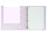 Oxford Europeanbinder Live & Go Raccoglitore a 4 anelli formato A4+ con ricambio a quadretti 5x5 mm e 4 fori - Copertina in plastica resistente - Chiusura con elastico - Colori assortiti pastello - immagine 2