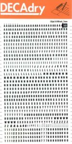 Apli Lettere e numeri trasferibili - 3 mm - 888 caratteri - Neri