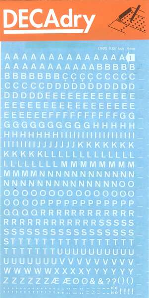 Apli Lettere trasferibili bianche 4 mm - Facili da applicare - 470 caratteri - Versatili e resistenti - Bianco