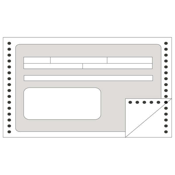 Apli Modulo Ricevute in Continuo 240 mm x 4' - 1 copia - Numerazione sequenziale - Carta autocopiante - Bianco