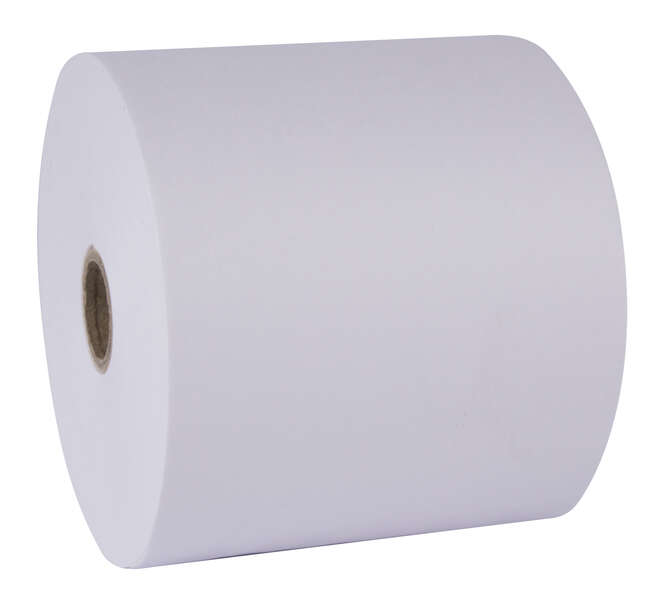 Apli Rotolo di carta Electra - 57x65x12 mm - Resistente all'acqua e allo strappo - Ideale per etichette e segnaletica - Bianco