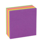 Apli Mini-Cubo con 250 post-it Funny 51x51 mm - 5 colori assortiti fluorescenti - Divertenti e pratici - immagine 3