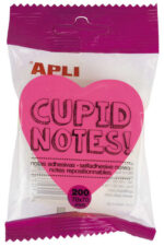 Apli Blocco da 200 post-it a forma di cuore 70x70 mm - 50 post-it per colore - Colori fluo