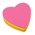 Apli Blocco da 200 post-it a forma di cuore 70x70 mm - 50 post-it per colore - Colori fluo - immagine 3
