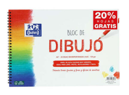 Blocco da disegno scolastico a spirale Oxford