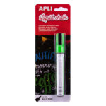 Apli Pennarello a gesso liquido verde - Punta rotonda da 5