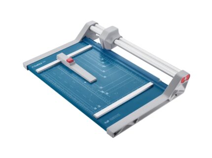 Dahle 550 Taglierina professionale a rullo formato A4 - Capacità 20 fogli - Lama circolare autoaffilante in acciaio - Due fermi angolari